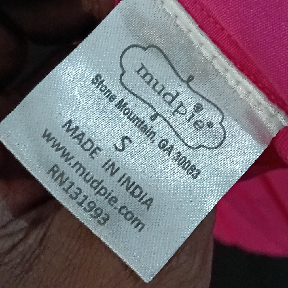 Mud Pie Sz. S NWT Pink Becker Bow Dress - Picture 15 of 16